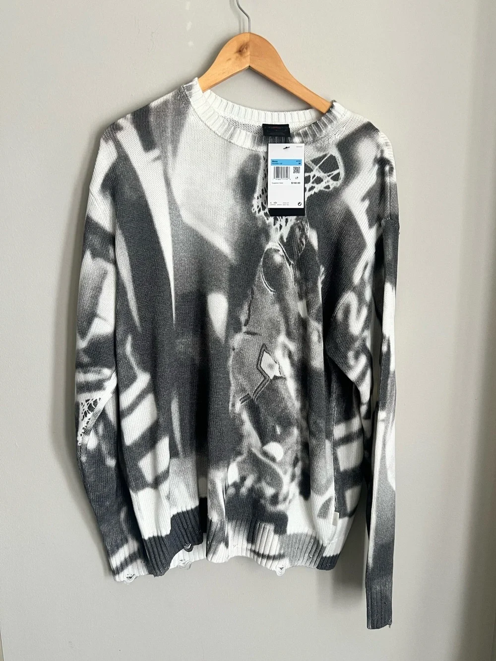AIR JORDAN Men’s Knit Crew Sweater Oversized Heavyweight Size M